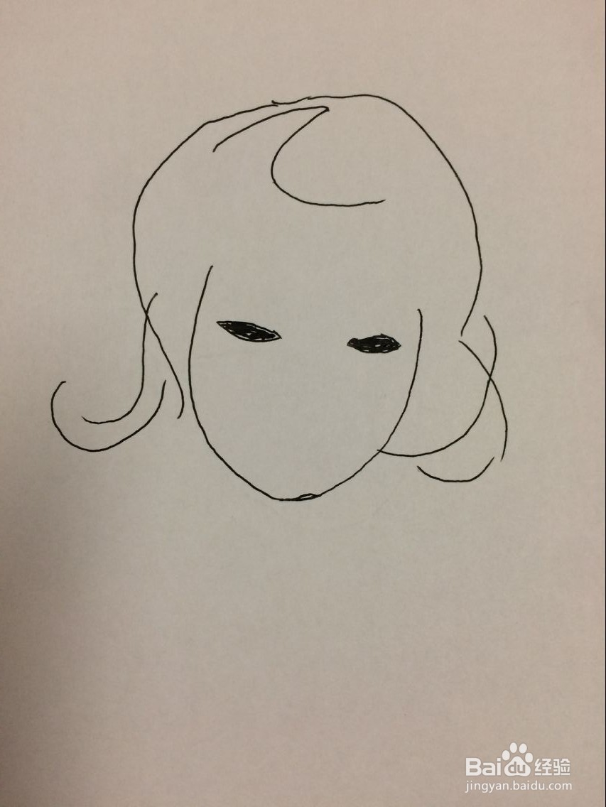 年轻妈妈头像简笔画法