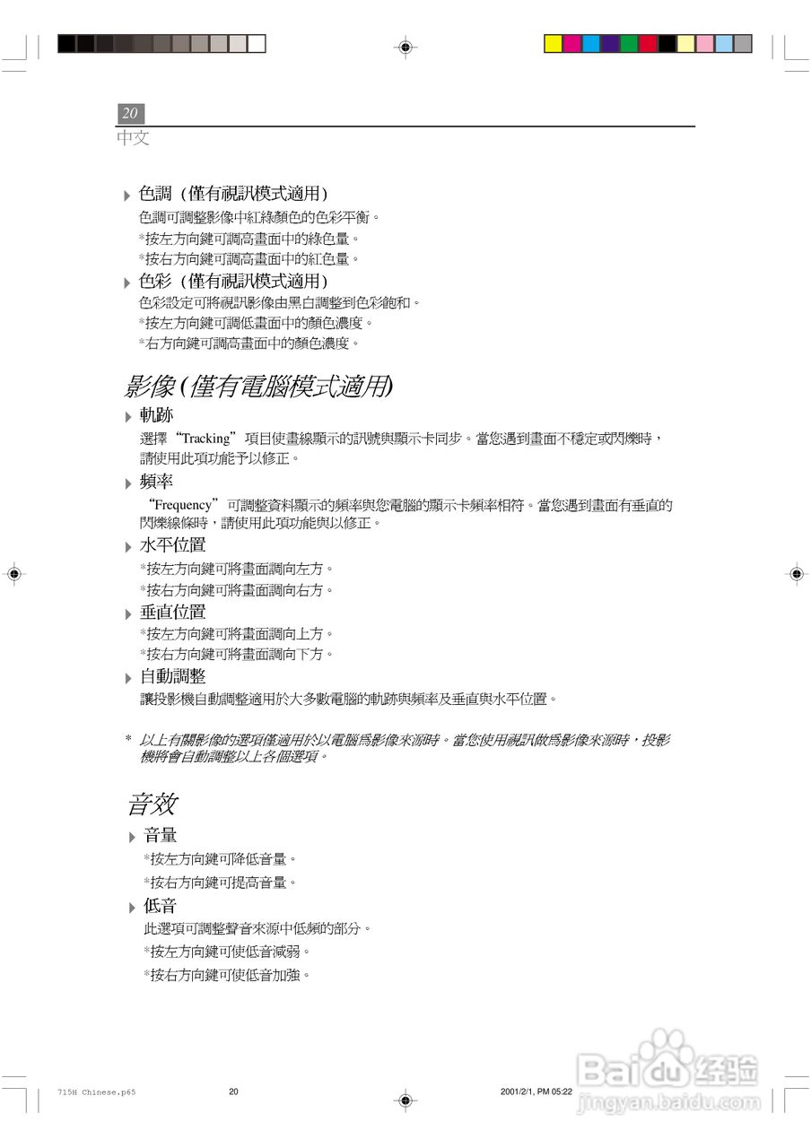 Optoma奥图码 EP715H投影机说明书:[2]
