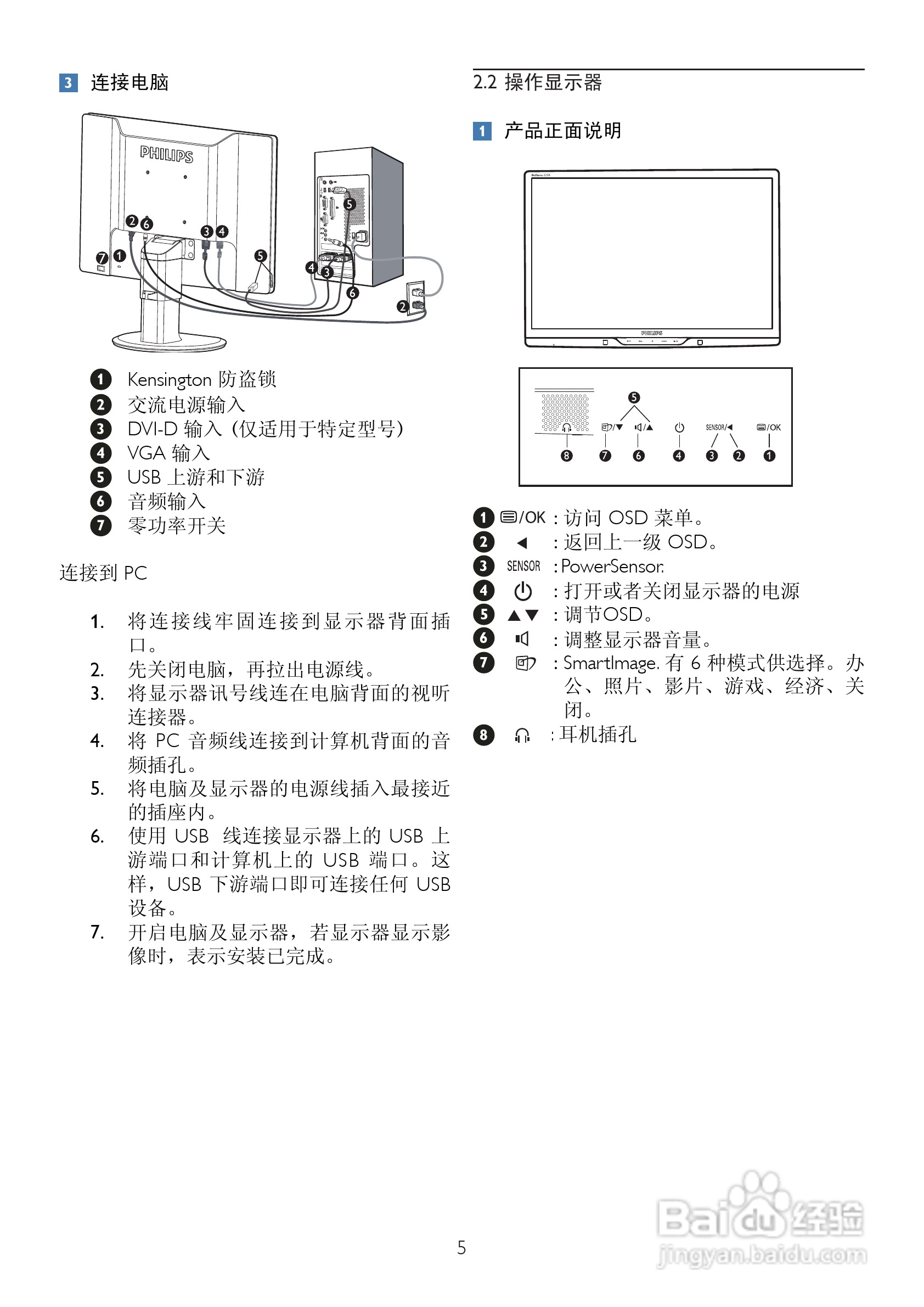 飞利浦225BL2CB/93液晶显示器使用说明书:[1]