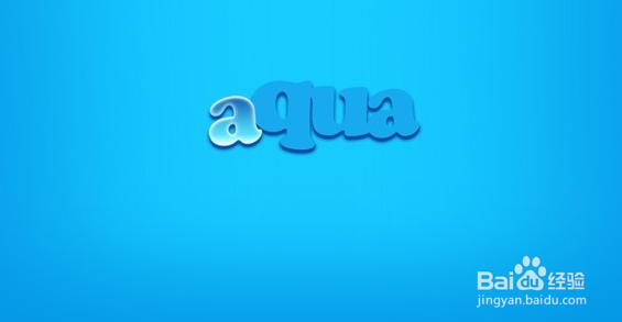 PS制作aqua水晶字效果