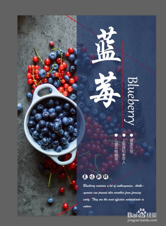 用PS制作一张水果宣传海报。