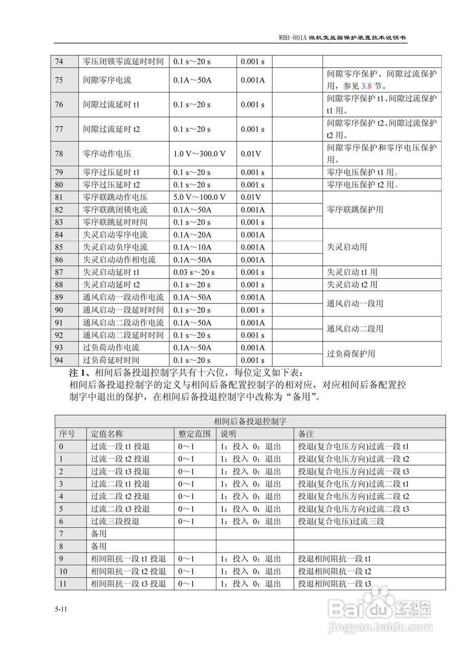 许继WBH-801A微机变压器保护装置技术说明书:[6]