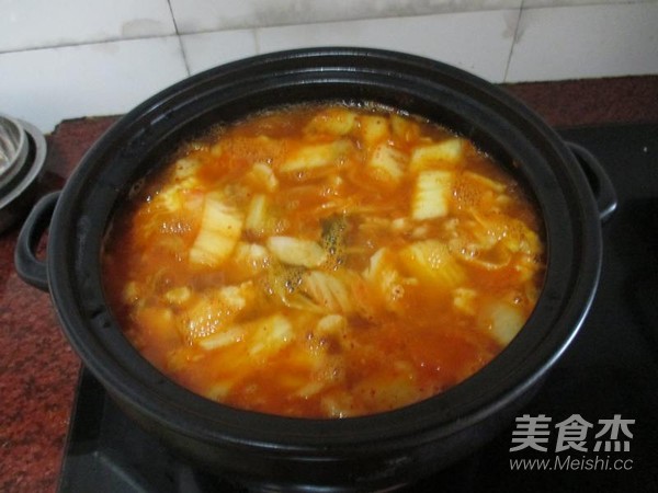 辣白菜豆腐煲