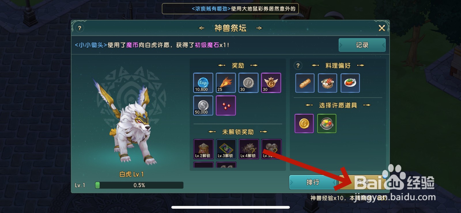 魔力宝贝怎么许愿