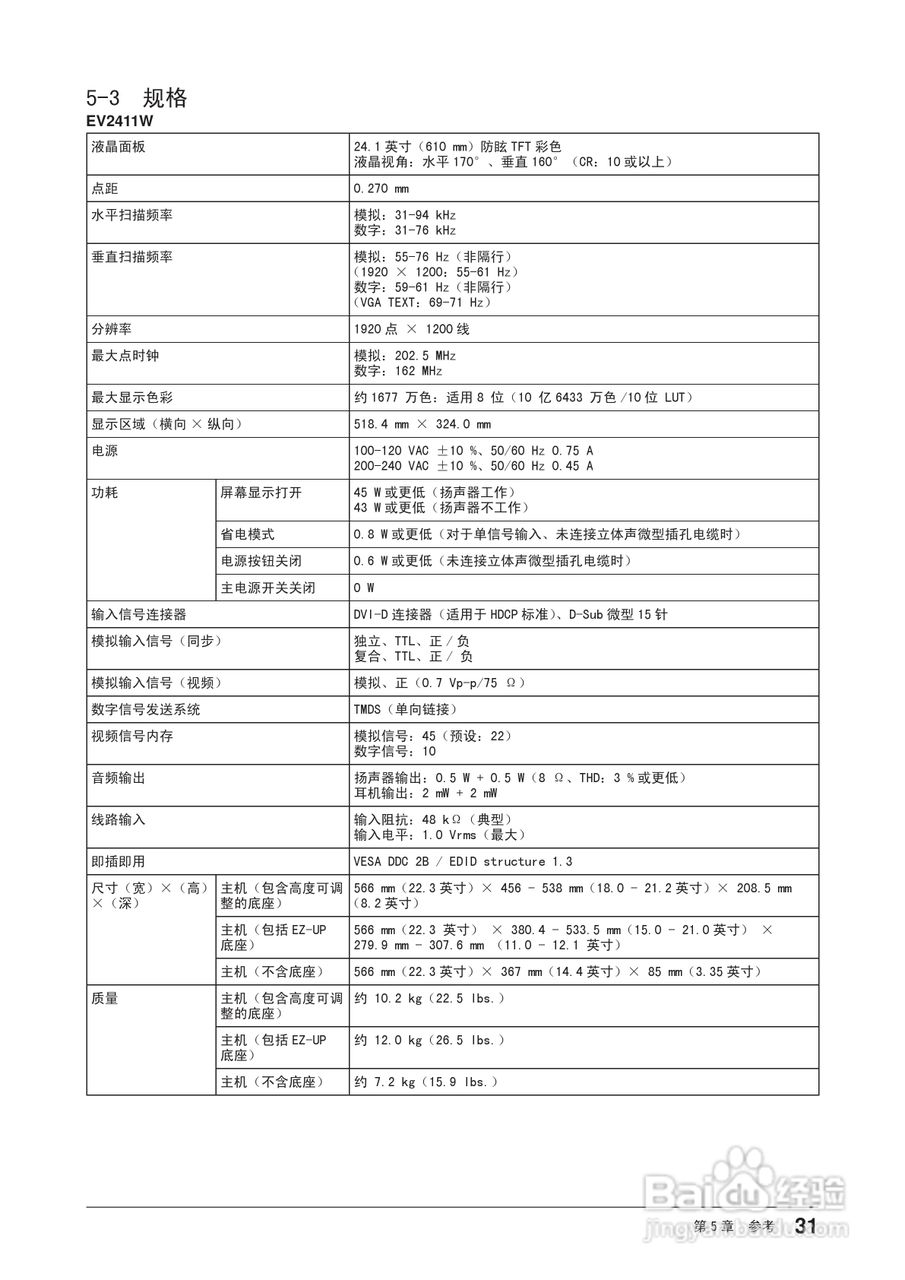 EIZO FlexScan EV2411W彩色液晶显示器用户手册:[4]