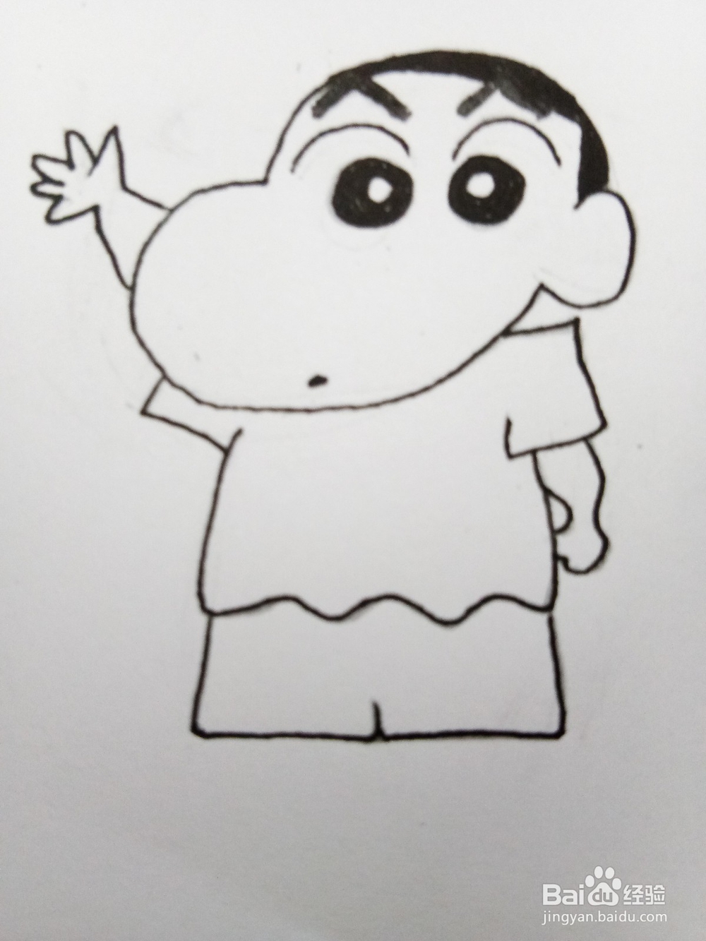 蜡笔小新简笔画步骤