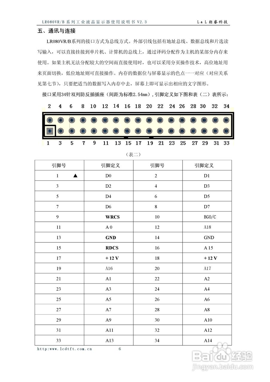 LR080VR/B系列彩色液晶显示器使用说明书:[1]