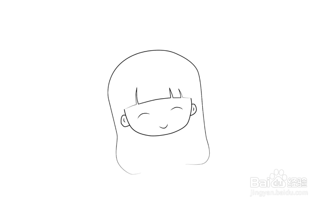 简笔画小女孩