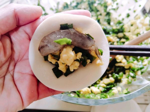 虾仁韭菜鸡蛋饺