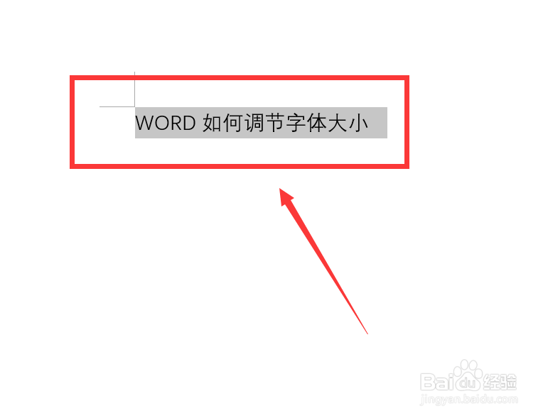 word如何调节字体大小