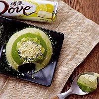 贡茶店里甜品大师的代表作——白巧抹茶布丁