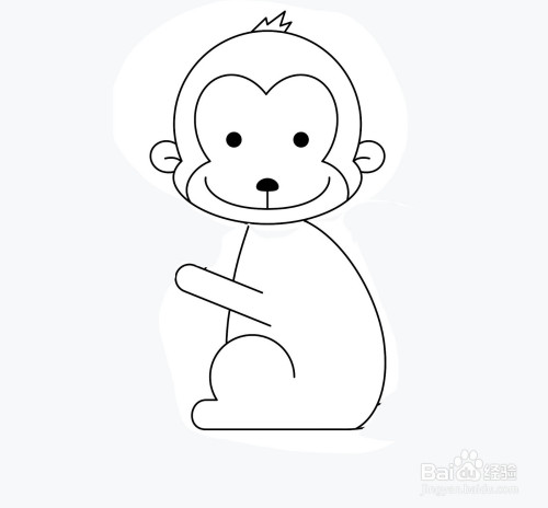 小猴子简笔画