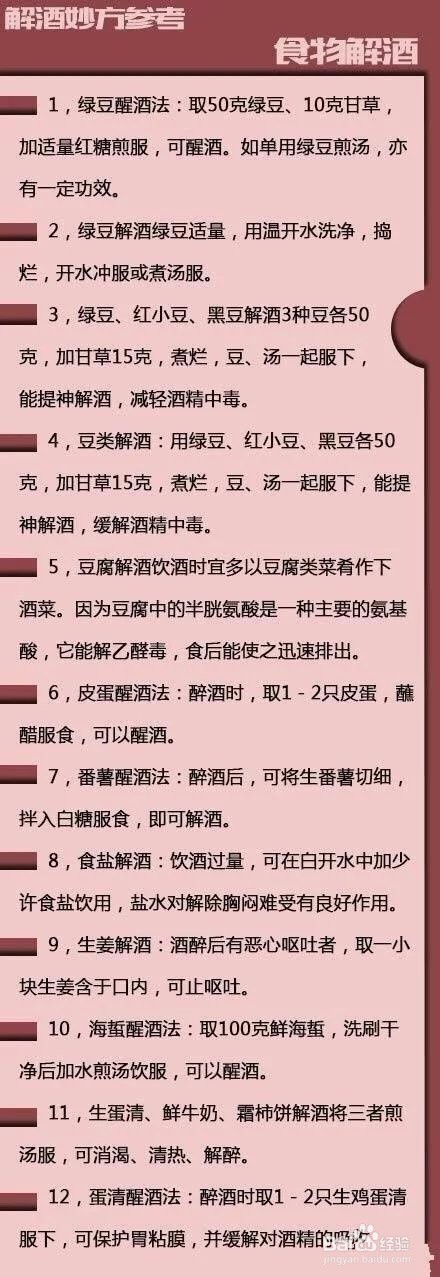 史上最全的防醉酒+解酒方法为自己爱的人收藏吧~