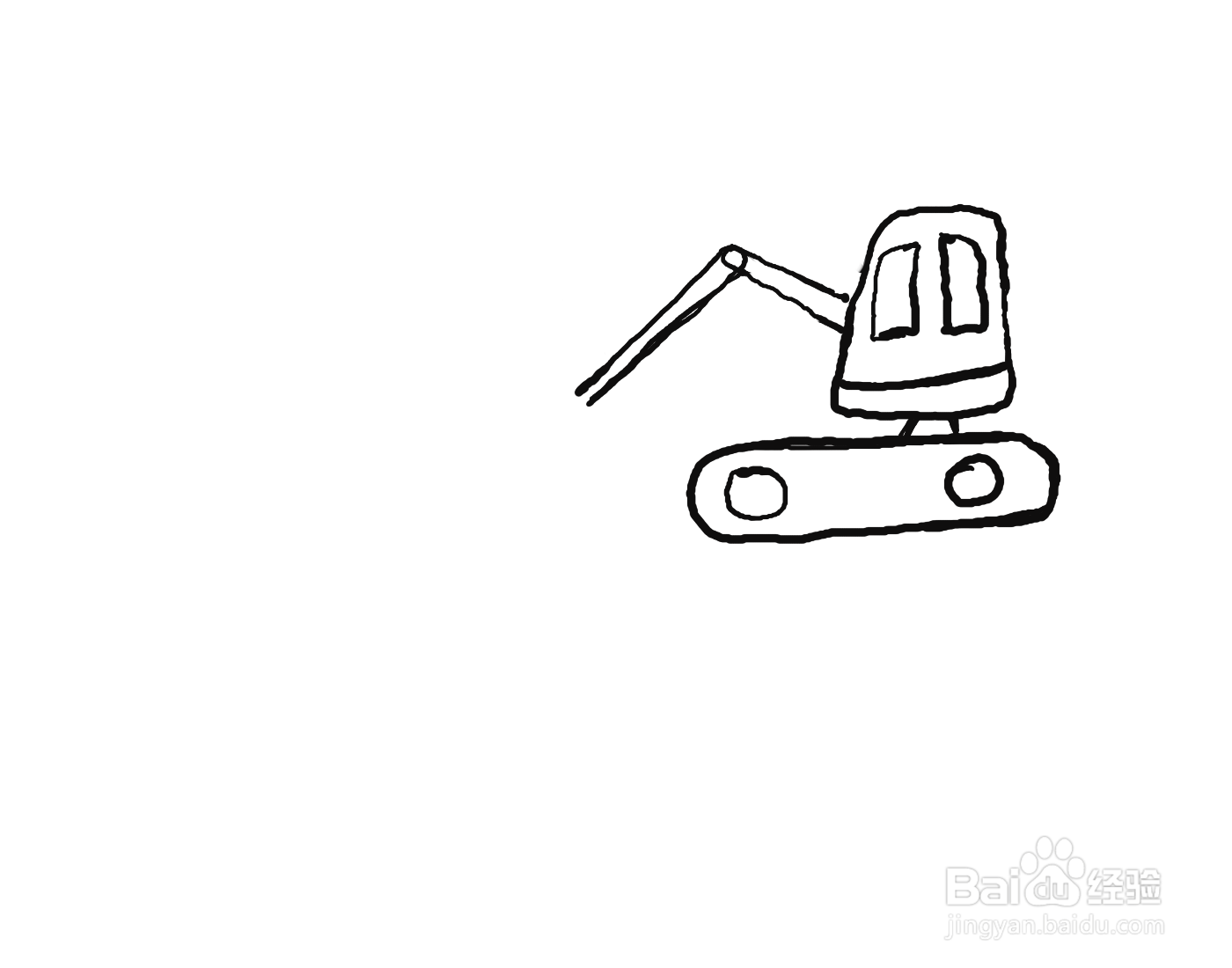 挖机简笔画怎么画