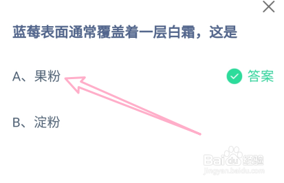 蓝莓表面通常覆盖着一层白霜，这是