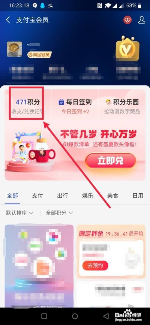 支付宝会员积分在哪里查看