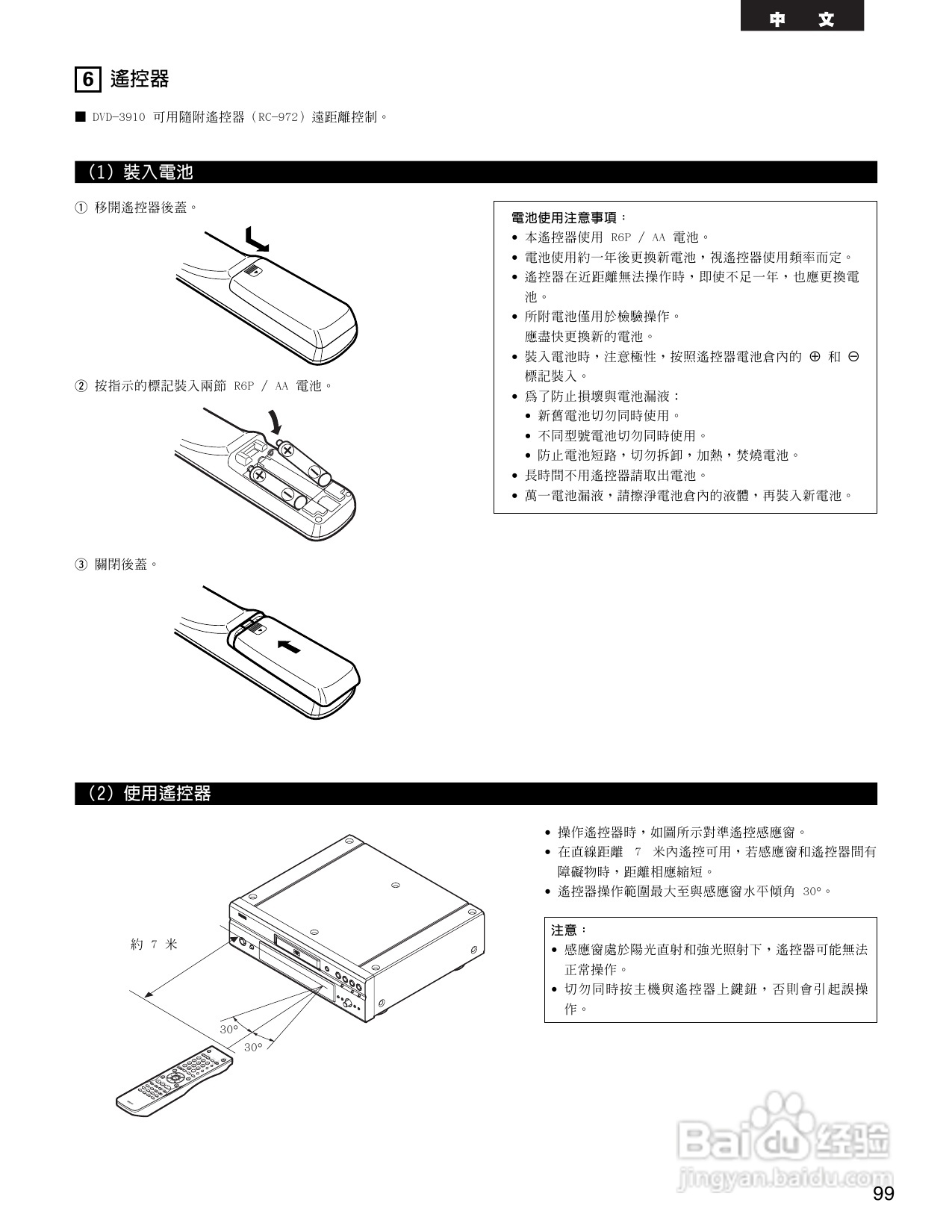 DENON DVD音频-视频/超级CD播放机DVD-3910说明书:[5]