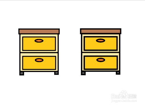 怎么画一对床头柜?