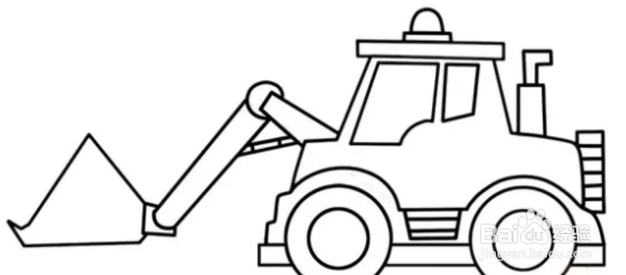 玩具铲车简笔画