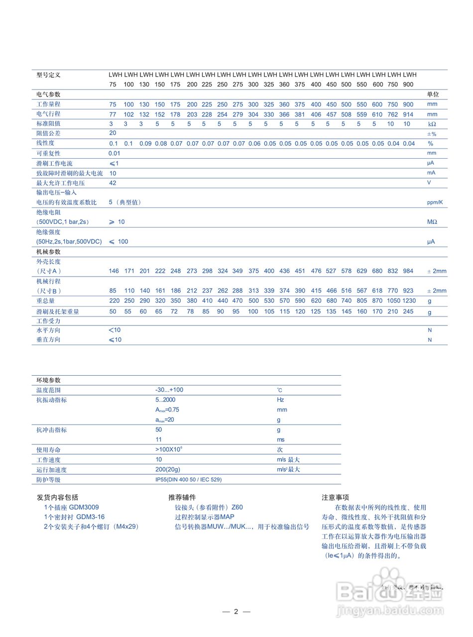 novotechnik LWH 900型传感器说明书