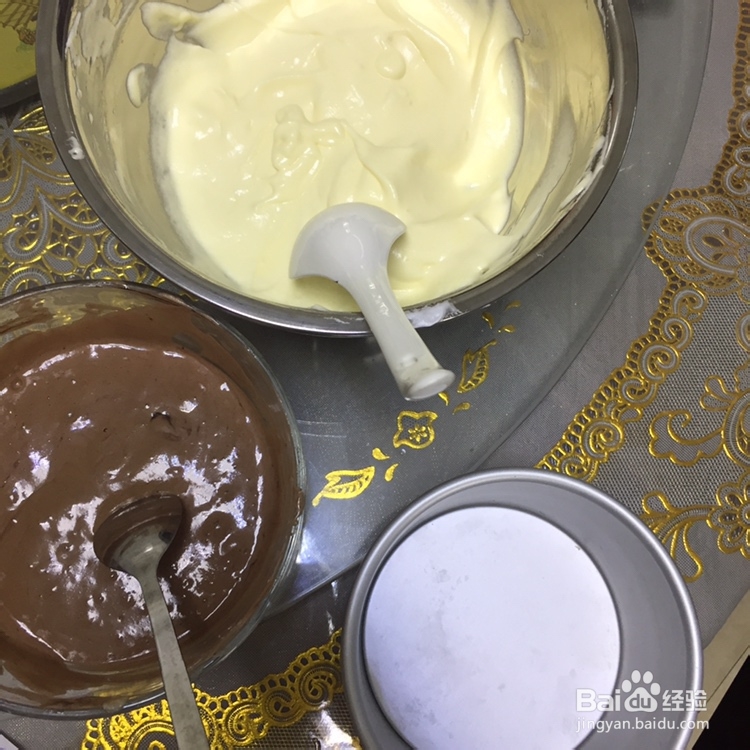 6寸斑马纹可可戚风蛋糕的制作方法!