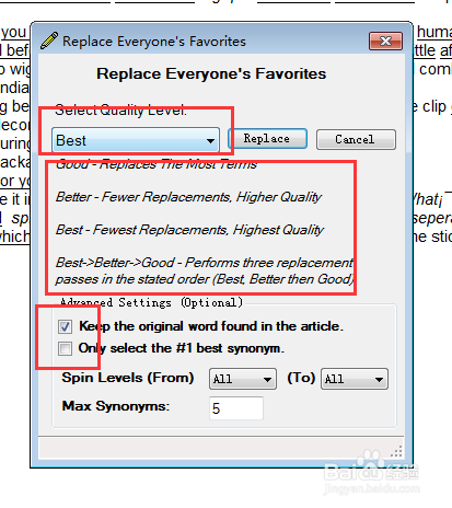The Best Spinner的使用：如何伪原创文章