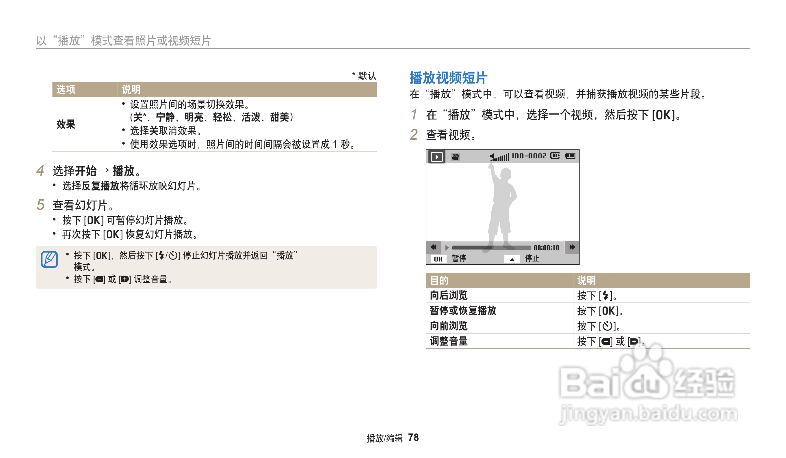 三星ES96数码相机说明书:[8]