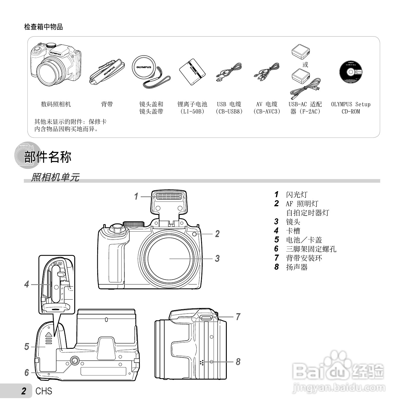 奥林巴斯SP-720UZ数码相机说明书:[1]