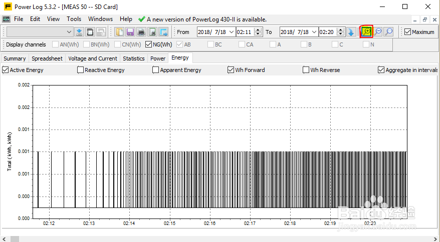 POWERLOG使用方法(6、功率及电能测试数据查看)