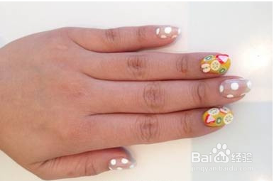 清新水果美甲设计