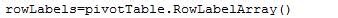 SPSS python教程：[6]读取PivotTable行标签