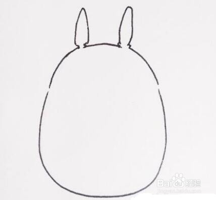 龙猫简笔画手绘教程