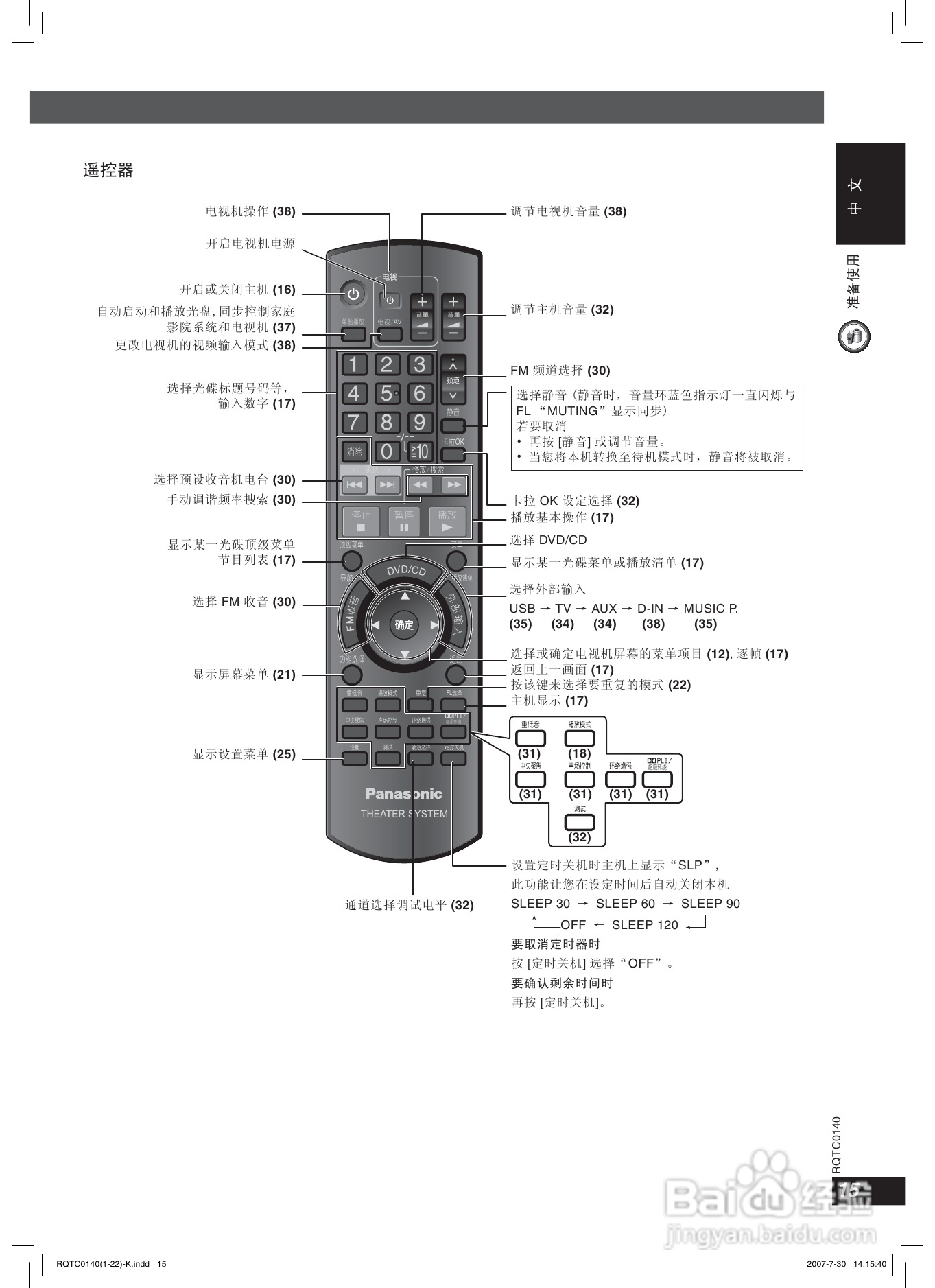 松下SC-HT869家庭影院使用说明书:[1]