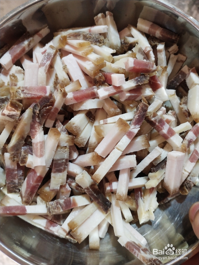 吃不胖的青菜腊肉干饭