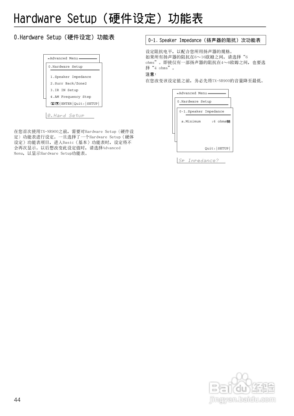 安桥AV接收机TX-NR900型使用说明书:[3]