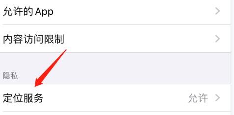 iPhone开启访问限制后怎么允许定位服务
