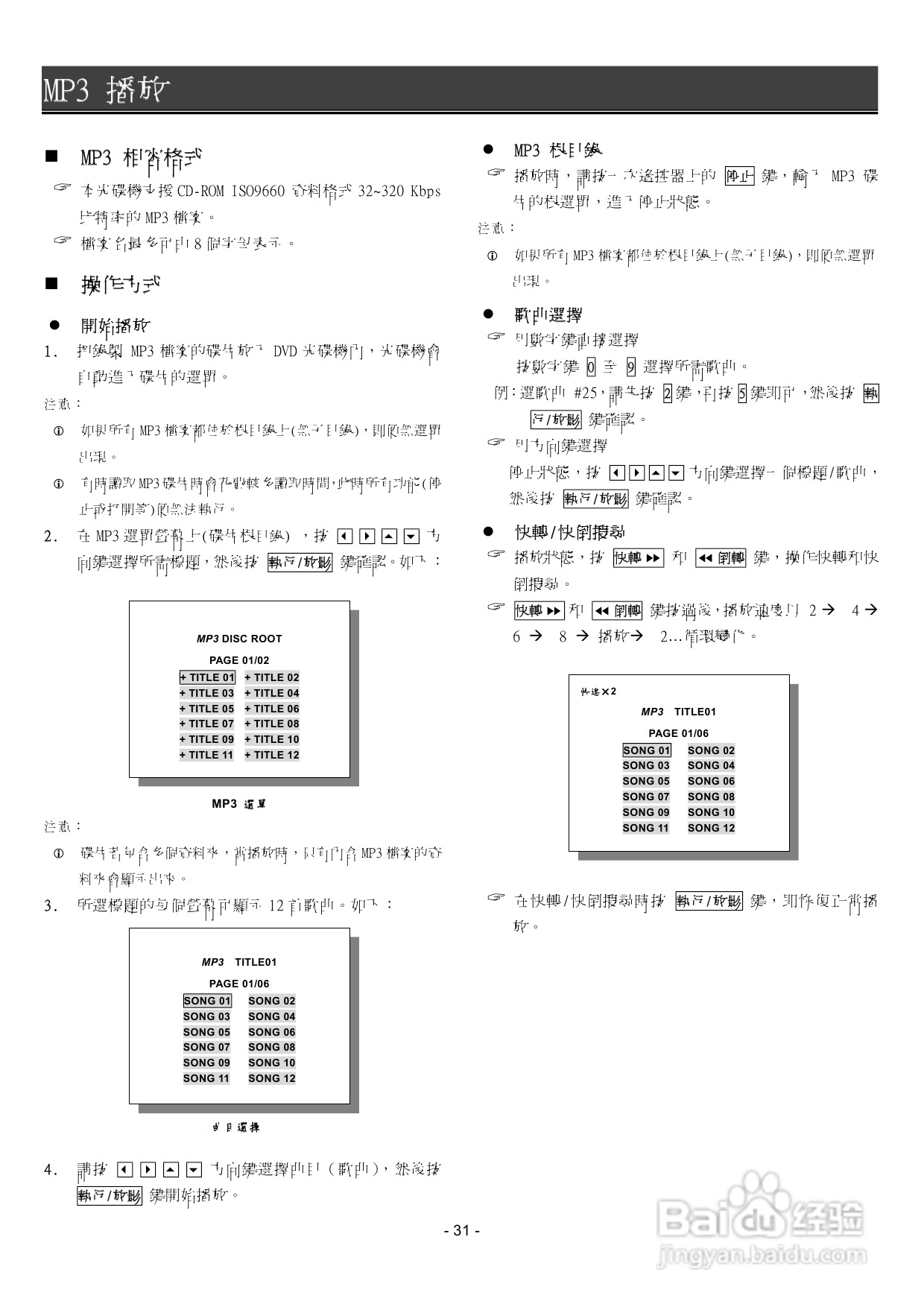 声宝DV-M28型DVD播放机说明书:[2]