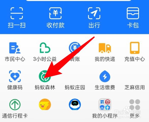 蚂蚁森林自己学校的公益林怎么找到?