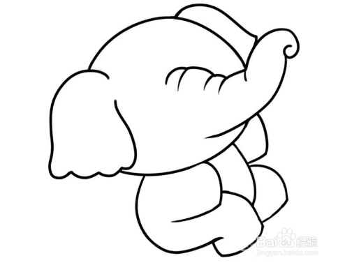 简笔画:沉稳的骆驼和小象绘画步骤