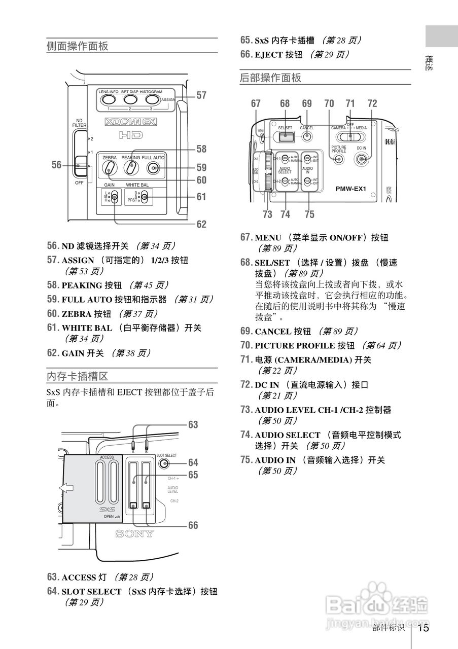 索尼PMW-EX1数码摄像机使用说明书:[2]