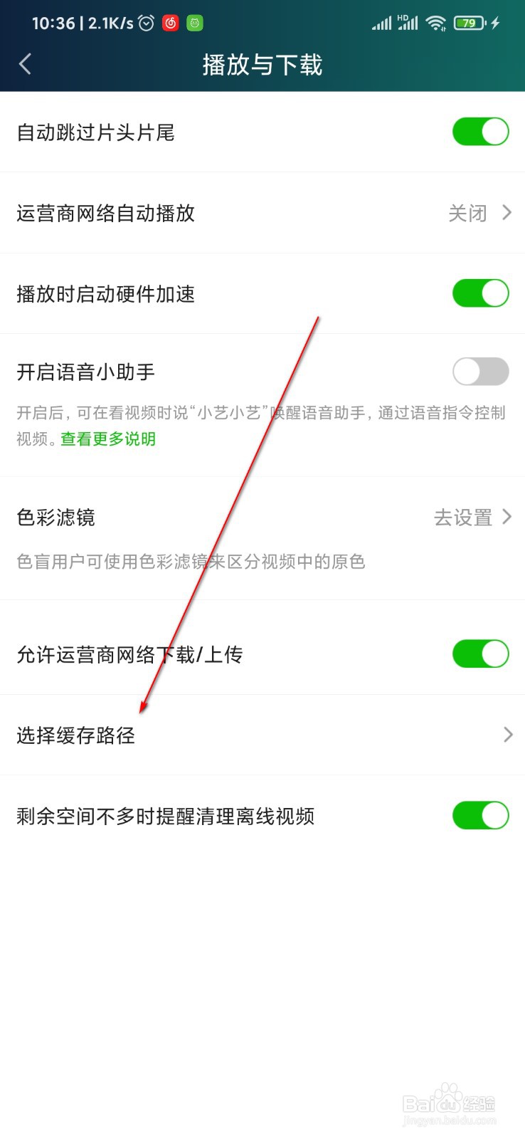 爱奇艺怎么选择下载路径
