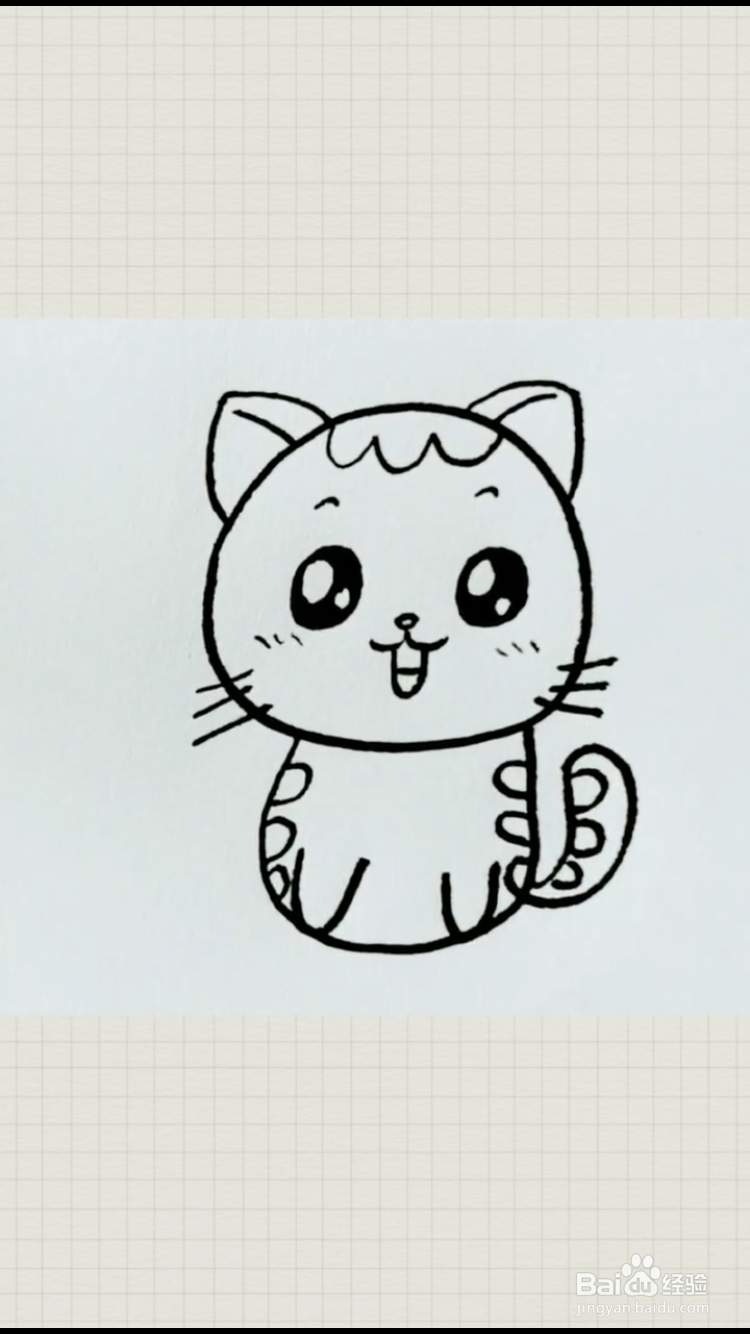 猫简笔画 简单 画法图片
