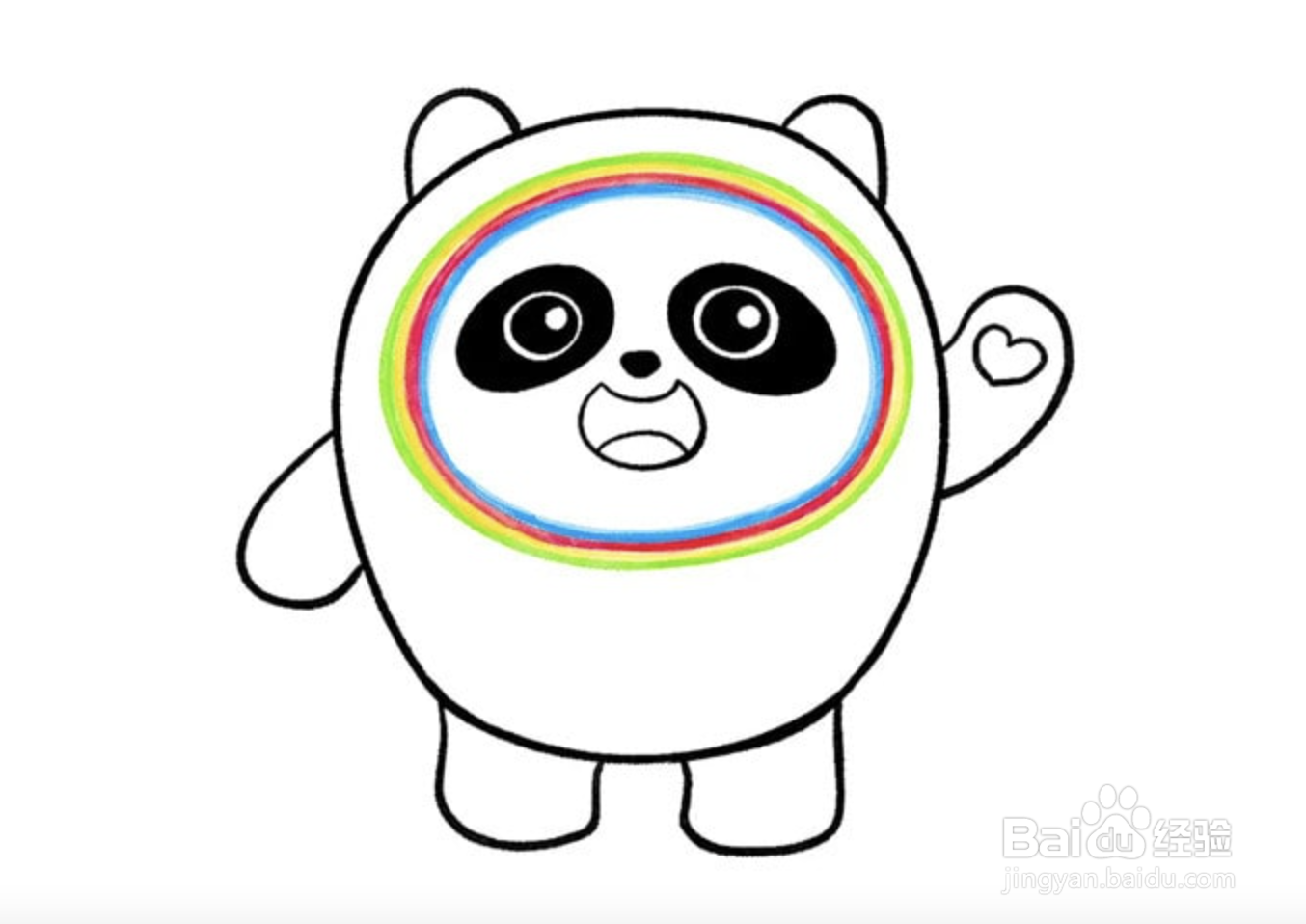 冰墩墩用马克笔怎么画