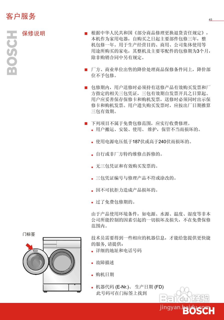 博世WVG24568TI全自动滚筒式洗衣干衣机使用及安装说明:[5]