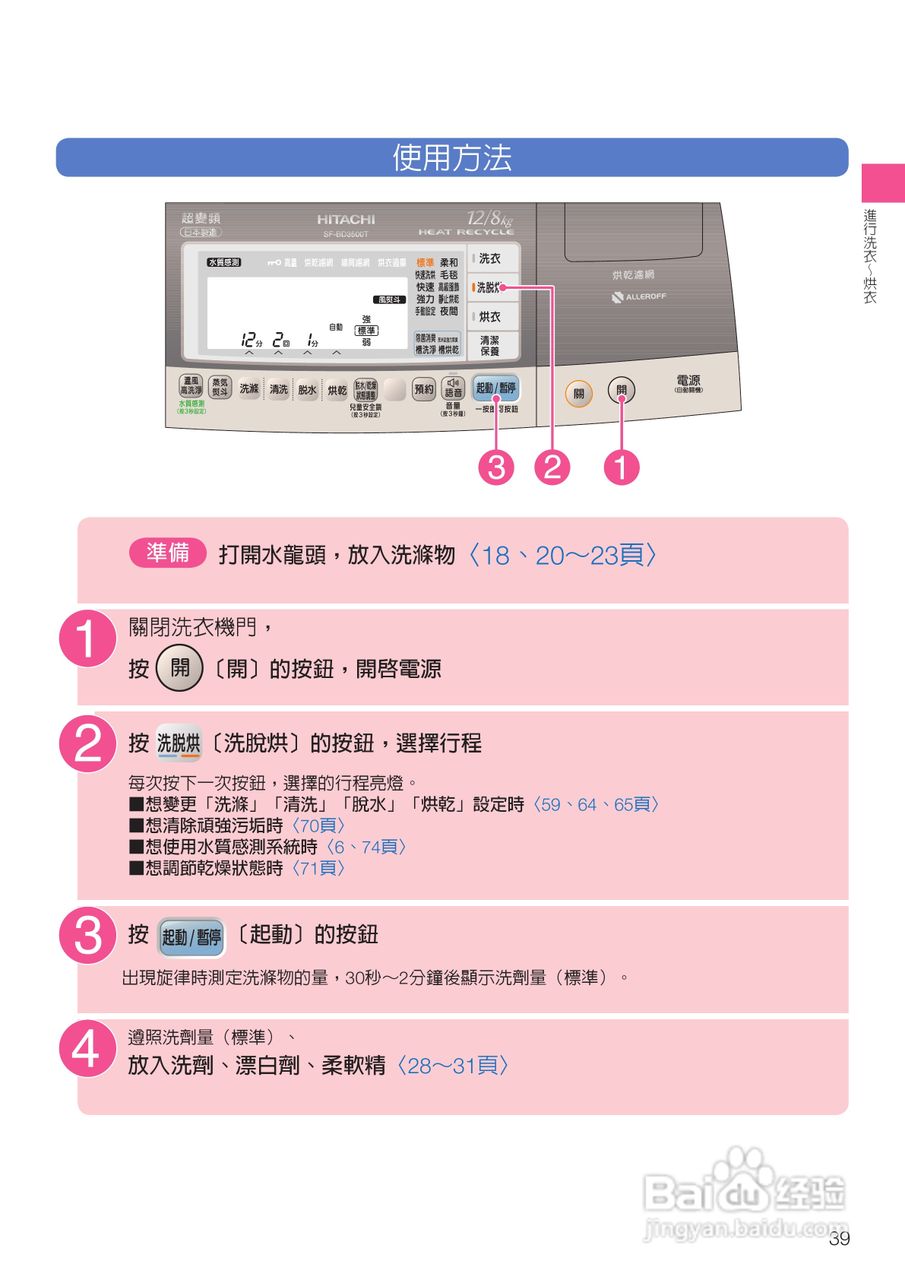 日立SF-BD3500TR洗衣机使用说明书:[4]