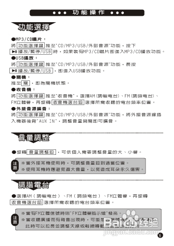 旺德电通PRC-CU02手提USB/MP3/CD音响说明书