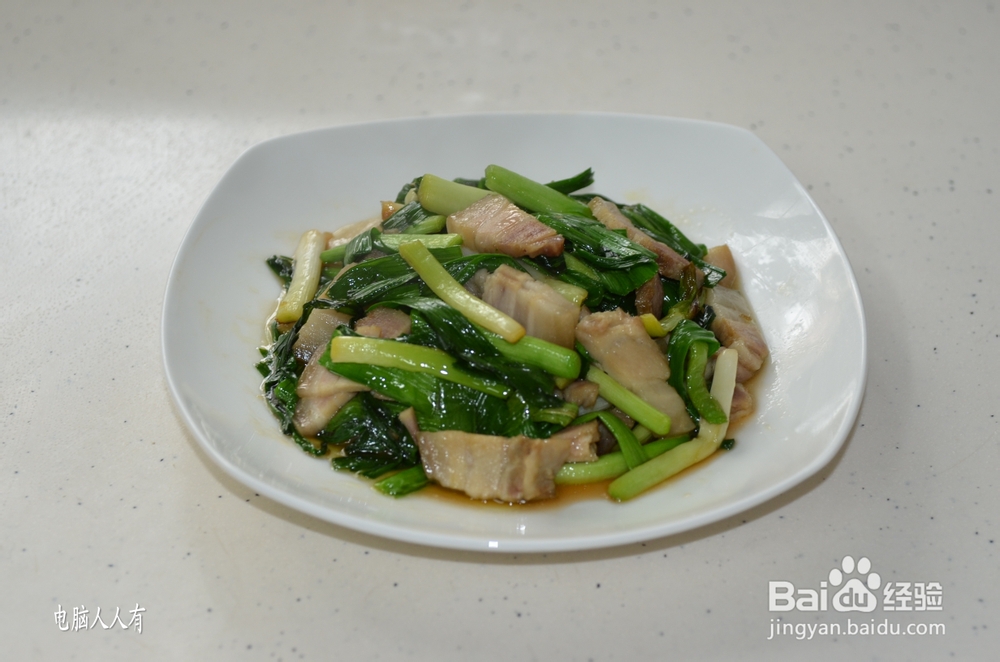 系列美食：[14]大蒜炒肉片