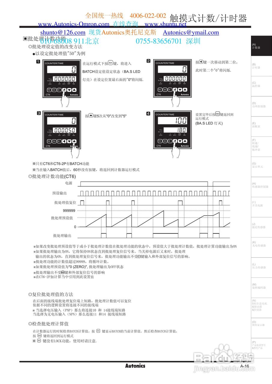 奥托尼克斯CTY/CTS/CT系列触摸式计数/计时器说明书:[2]