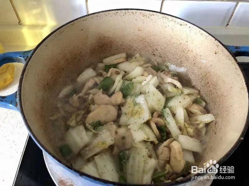 青椒肉末杏鲍菇炒白菜怎么做