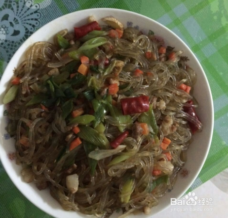 家常肉末炒粉条